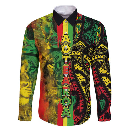 Aotearoa Reggae Family Matching Summer Maxi Dress and Hawaiian Shirt Maori Reggae-One Love