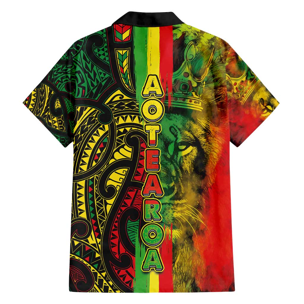 Aotearoa Reggae Family Matching Tank Maxi Dress and Hawaiian Shirt Maori Reggae-One Love