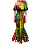 Aotearoa Reggae Mermaid Dress Maori Reggae-One Love