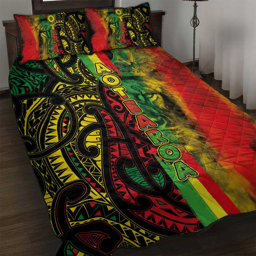 Aotearoa Reggae Quilt Bed Set Maori Reggae-One Love