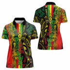 Aotearoa Reggae Women Polo Shirt Maori Reggae-One Love