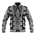 Aotearoa Tukutuku and Poutama Motif Classic Baseball Jacket