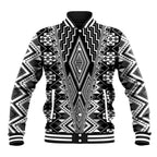 Aotearoa Tukutuku and Poutama Motif Classic Baseball Jacket