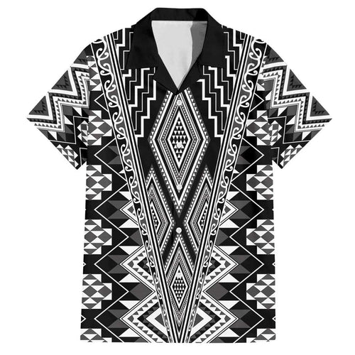 Aotearoa Tukutuku and Poutama Motif Classic Family Matching Puletasi and Hawaiian Shirt