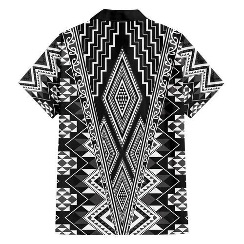 Aotearoa Tukutuku and Poutama Motif Classic Family Matching Puletasi and Hawaiian Shirt
