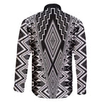 Aotearoa Tukutuku and Poutama Motif Classic Family Matching Short Sleeve Bodycon Dress and Hawaiian Shirt