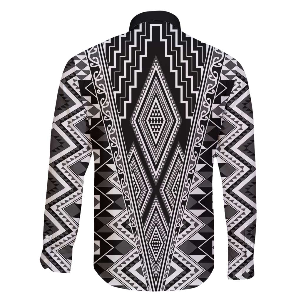 Aotearoa Tukutuku and Poutama Motif Classic Family Matching Short Sleeve Bodycon Dress and Hawaiian Shirt