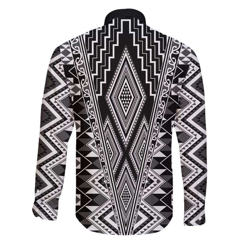 Aotearoa Tukutuku and Poutama Motif Classic Family Matching Tank Maxi Dress and Hawaiian Shirt