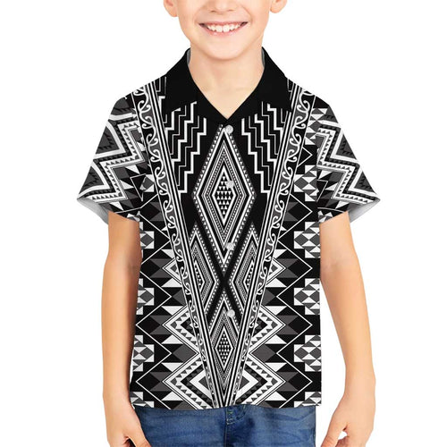 Aotearoa Tukutuku and Poutama Motif Classic Family Matching Tank Maxi Dress and Hawaiian Shirt