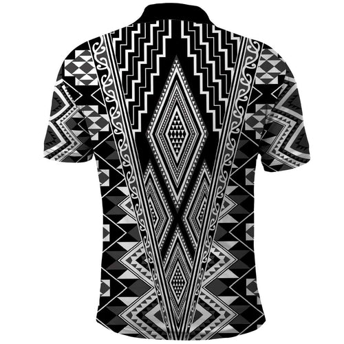 Aotearoa Tukutuku and Poutama Motif Classic Polo Shirt