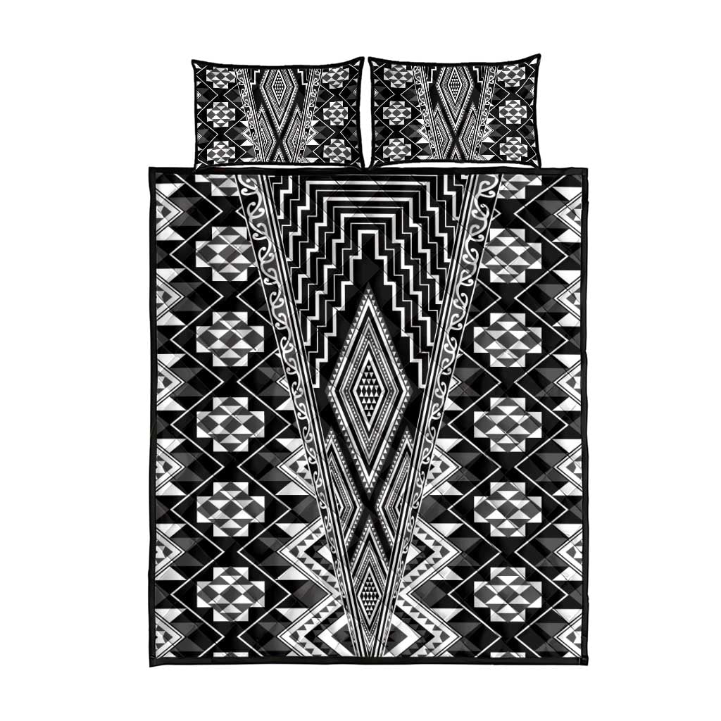 Aotearoa Tukutuku and Poutama Motif Classic Quilt Bed Set