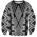 Aotearoa Tukutuku and Poutama Motif Classic Sweatshirt