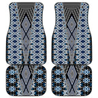 Blue Aotearoa Tukutuku and Poutama Motif Car Mats