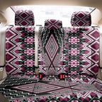 Pink Aotearoa Tukutuku and Poutama Motif Back Car Seat Cover