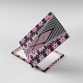 Pink Aotearoa Tukutuku and Poutama Motif Canvas Wall Art