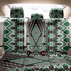 Green Aotearoa Tukutuku and Poutama Motif Back Car Seat Cover