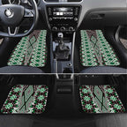 Green Aotearoa Tukutuku and Poutama Motif Car Mats