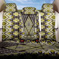 Yellow Aotearoa Tukutuku and Poutama Motif Back Car Seat Cover