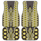 Yellow Aotearoa Tukutuku and Poutama Motif Car Mats