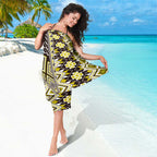 Yellow Aotearoa Tukutuku and Poutama Motif Sarong