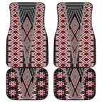 Red Aotearoa Tukutuku and Poutama Motif Car Mats