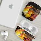 Australia and Papua New Guinea Together AirPods Case Kangaroo Aboriginal Art and Bird-of-paradise Oro Tribal Motifs - Aussie Hoodie