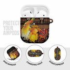 Australia and Papua New Guinea Together AirPods Case Kangaroo Aboriginal Art and Bird-of-paradise Oro Tribal Motifs - Aussie Hoodie