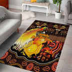 Australia and Papua New Guinea Together Area Rug Kangaroo Aboriginal Art and Bird-of-paradise Oro Tribal Motifs - Aussie Hoodie