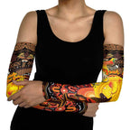 Personalized Australia and Papua New Guinea Together Arm Sleeves Kangaroo Aboriginal Art and Bird-of-paradise Oro Tribal Motifs - Aussie Hoodie