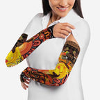Personalized Australia and Papua New Guinea Together Arm Sleeves Kangaroo Aboriginal Art and Bird-of-paradise Oro Tribal Motifs - Aussie Hoodie