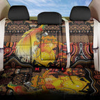 Australia and Papua New Guinea Together Back Car Seat Cover Kangaroo Aboriginal Art and Bird-of-paradise Oro Tribal Motifs - Aussie Hoodie