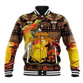 Personalized Australia and Papua New Guinea Together Baseball Jacket Kangaroo Aboriginal Art and Bird-of-paradise Oro Tribal Motifs - Aussie Hoodie
