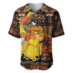 Personalized Australia and Papua New Guinea Together Baseball Jersey Kangaroo Aboriginal Art and Bird-of-paradise Oro Tribal Motifs - Aussie Hoodie