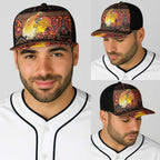 Australia and Papua New Guinea Together Baseball Net Cap Kangaroo Aboriginal Art and Bird-of-paradise with Oro Tribal Motifs - Aussie Hoodie