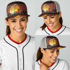 Australia and Papua New Guinea Together Baseball Net Cap Kangaroo Aboriginal Art and Bird-of-paradise with Oro Tribal Motifs - Aussie Hoodie