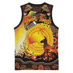 Personalized Australia and Papua New Guinea Together Basketball Jersey Kangaroo Aboriginal Art and Bird-of-paradise Oro Tribal Motifs - Aussie Hoodie