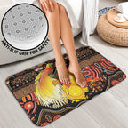Australia and Papua New Guinea Together Bathroom Set Kangaroo Aboriginal Art and Bird-of-paradise Oro Tribal Motifs - Aussie Hoodie