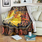 Australia and Papua New Guinea Together Blanket Kangaroo Aboriginal Art and Bird-of-paradise Oro Tribal Motifs - Aussie Hoodie