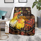 Australia and Papua New Guinea Together Blanket Kangaroo Aboriginal Art and Bird-of-paradise Oro Tribal Motifs - Aussie Hoodie