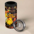 Personalized Australia and Papua New Guinea Together 4 in 1 Can Cooler Tumbler Kangaroo Aboriginal Art and Bird-of-paradise Oro Tribal Motifs - Aussie Hoodie