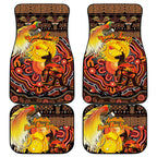 Personalized Australia and Papua New Guinea Together Car Mats Kangaroo Aboriginal Art and Bird-of-paradise Oro Tribal Motifs - Aussie Hoodie