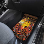 Personalized Australia and Papua New Guinea Together Car Mats Kangaroo Aboriginal Art and Bird-of-paradise Oro Tribal Motifs - Aussie Hoodie
