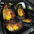 Australia and Papua New Guinea Together Car Seat Cover Kangaroo Aboriginal Art and Bird-of-paradise Oro Tribal Motifs - Aussie Hoodie