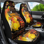 Australia and Papua New Guinea Together Car Seat Cover Kangaroo Aboriginal Art and Bird-of-paradise Oro Tribal Motifs - Aussie Hoodie