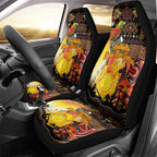 Australia and Papua New Guinea Together Car Seat Cover Kangaroo Aboriginal Art and Bird-of-paradise Oro Tribal Motifs - Aussie Hoodie