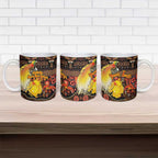 Personalized Australia and Papua New Guinea Together Ceramic Mug Kangaroo Aboriginal Art and Bird-of-paradise Oro Tribal Motifs - Aussie Hoodie