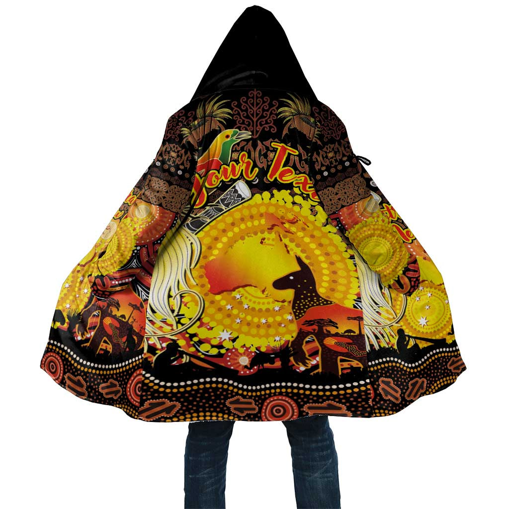 Personalized Australia and Papua New Guinea Together Cloak Kangaroo Aboriginal Art and Bird-of-paradise Oro Tribal Motifs - Aussie Hoodie