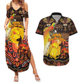 Personalized Australia and Papua New Guinea Together Couples Matching Summer Maxi Dress and Hawaiian Shirt Kangaroo Aboriginal Art and Bird-of-paradise Oro Tribal Motifs - Aussie Hoodie