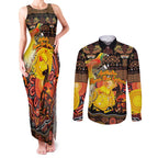 Personalized Australia and Papua New Guinea Together Couples Matching Tank Maxi Dress and Long Sleeve Button Shirt Kangaroo Aboriginal Art and Bird-of-paradise Oro Tribal Motifs - Aussie Hoodie