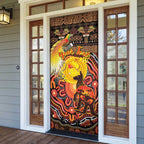 Personalized Australia and Papua New Guinea Together Door Cover Kangaroo Aboriginal Art and Bird-of-paradise Oro Tribal Motifs - Aussie Hoodie